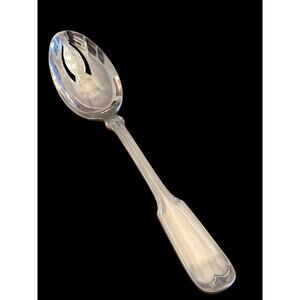 Reed & Barton Fiddle 1979 Silverplate Pierced Serving Spoon Vintage Replacements